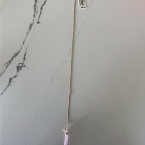 Fossil Gold Necklace with Pink Pendant